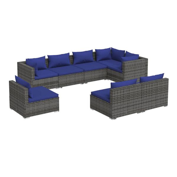 vidaXL Garden Lounge Set Grey