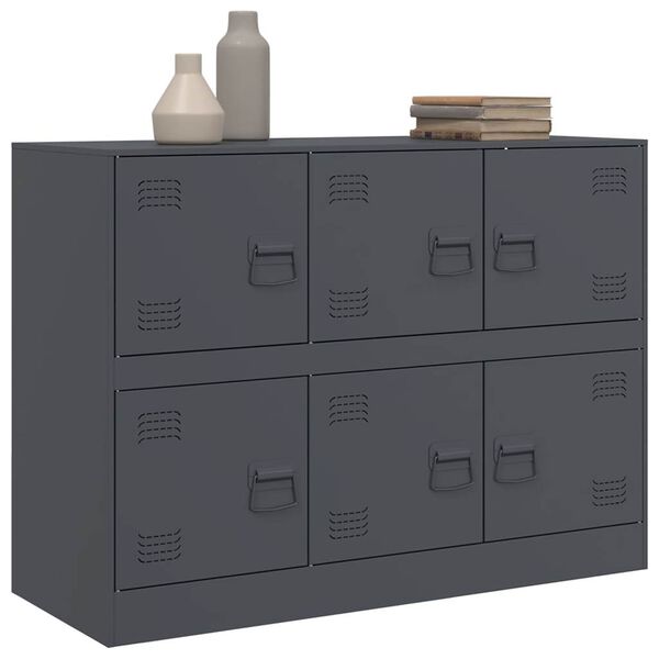vidaXL Sideboard Anthracite Cold-rolled steel Medium