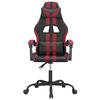 vidaXL Gaming Chair Black and Wine Red Faux Leather