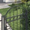 vidaXL Fence Gate with Arched Top Steel 40.9" x 68.9" Black