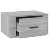vidaXL Wall-mounted Bedside Cabinet Gray Sonoma Engineered Wood Medium