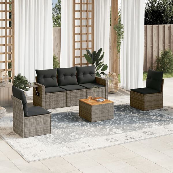 vidaXL Garden Sofa Set Grey