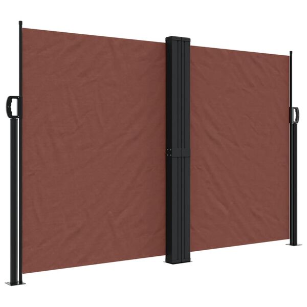 vidaXL Retractable Side Awning Brown