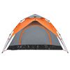 vidaXL Camping Tent Dome 3-Person Gray and Orange Quick Release