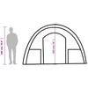 vidaXL Camping Tent Tunnel 4-Person Grey and Orange Waterproof