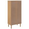 vidaXL Bookcase Brown Solid pine wood, Engineered wood, Poly rattan