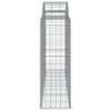 vidaXL Gabion Basket Set of 18 Silver Galvanized iron Large Durable