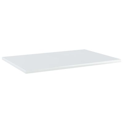 vidaXL Bookshelf Boards 4 pcs High Gloss White 23.6"x15.7"x0.6" Chipboard