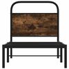 vidaXL Bed Frame Smoked Oak Steel, Engineered Wood Small Single