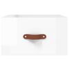 vidaXL Wall-mounted Bedside Cabinet High gloss white Engineered wood