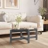 vidaXL Coffee Table Grey Solid pine wood Medium Durable Coffee Table