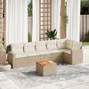 vidaXL Garden Sofa Set Beige, Cream White