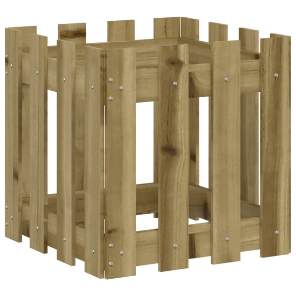 vidaXL Garden Planter Natural Wood Solid Pine Wood Medium