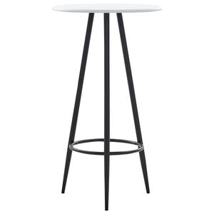 vidaXL Bar Table White MDF with PVC coating 23.6 x 42.3 in Durable