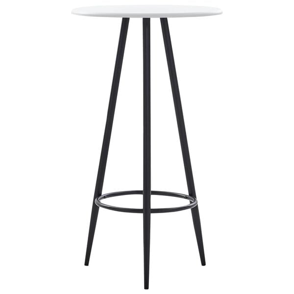 vidaXL Bar Table White MDF with PVC coating 23.6 x 42.3 in Durable