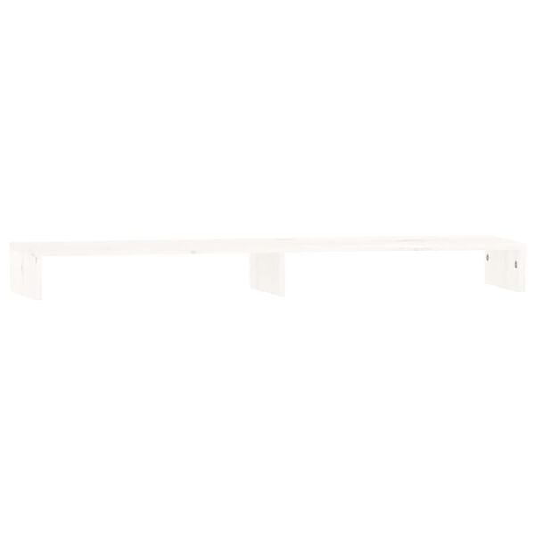 vidaXL Monitor Stand White 39.4x10.6x3.9" Solid Wood Pine