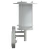 vidaXL Outdoor Wall Light Set of 2 Silver Stainless steel, Polycarbonate