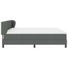 vidaXL Box Spring Bed with Mattress Dark grey 78.74 x 78.74 in Fabric