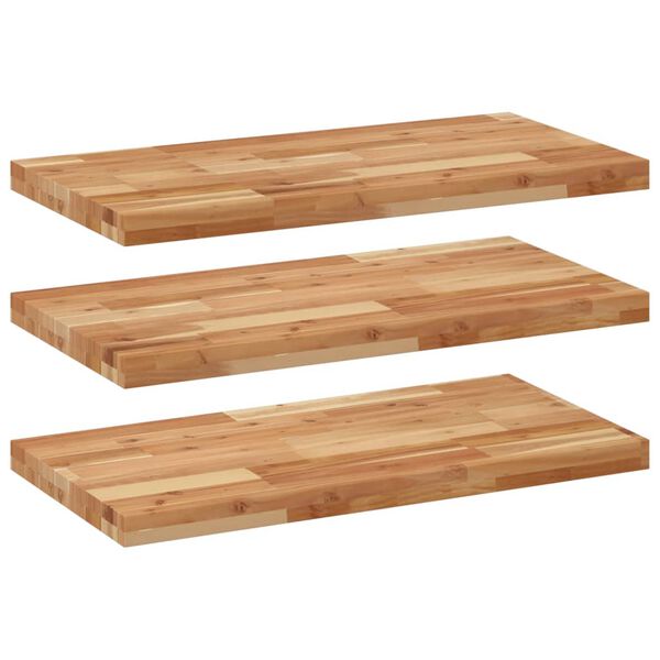 vidaXL Floating Shelves 3 pcs 31.5x15.7x1.6" Oil Finished Solid Wood Acacia