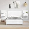 vidaXL Bed Headboard With Cabinet White Engineered Wood 47.2 in