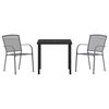 vidaXL Garden Dining Set 7 pcs Anthracite Powder-Coated Steel