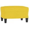 vidaXL 3-Seater Sofa With Footstool Light Yellow