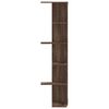 vidaXL Wall Corner Shelf Brown Oak Engineered wood Medium Wall mounting