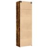 vidaXL Storage Cabinet Smoked Oak 27.6"x16.7"x88.6" Engineered Wood