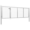 vidaXL Garden Gate Steel 137.8x29.5" Silver