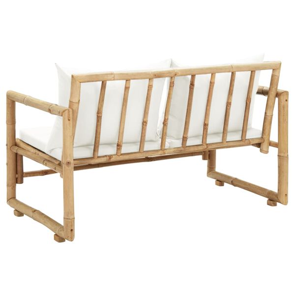 vidaXL Bench Sofa Natural Bamboo Bamboo Standard Durable Outdoor Bench