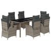 vidaXL Garden Dining Set Grey, Dark Grey