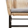 vidaXL Garden Chair Brown PE Rattan, Powder-Coated Steel Standard