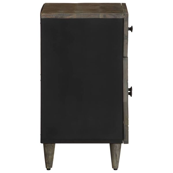 vidaXL Bedside Cabinet Light Grey Solid Mango Wood Medium