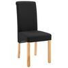 vidaXL Dining Chair Set of 4 Black Fabric and wood Standard Ergonomic