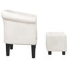 vidaXL Tub Chair White Faux leather, pinewood, plywood, plastic Single