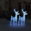 vidaXL Christmas Reindeer Set of 2 Blue Acrylic Medium