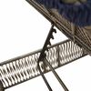 vidaXL Patio Sun Lounger Grey PE rattan Large Multi-Position Backrest