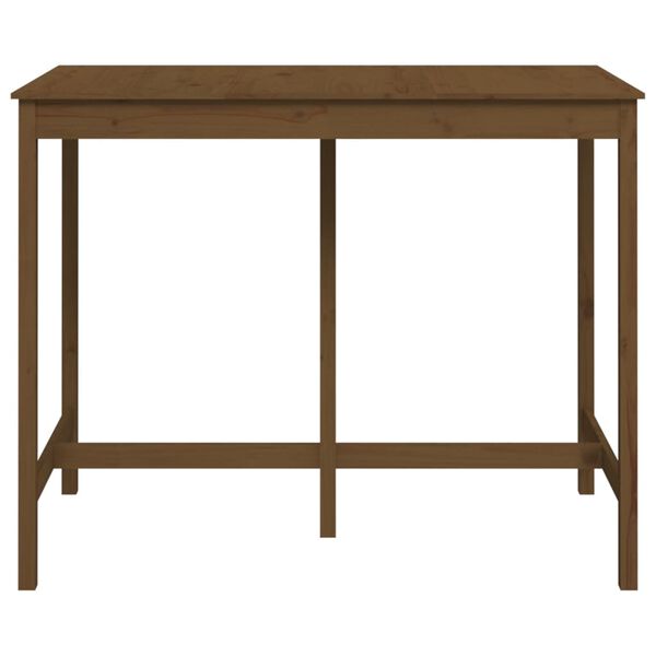 vidaXL Bar Table Honey Brown Solid Pine Wood Medium Durable Bar Table
