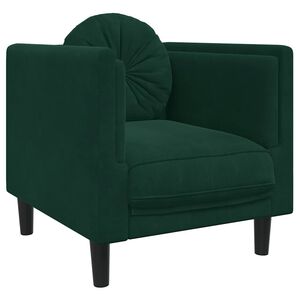 vidaXL Sofa Chair Dark green Velvet, plywood, solid wood Standard