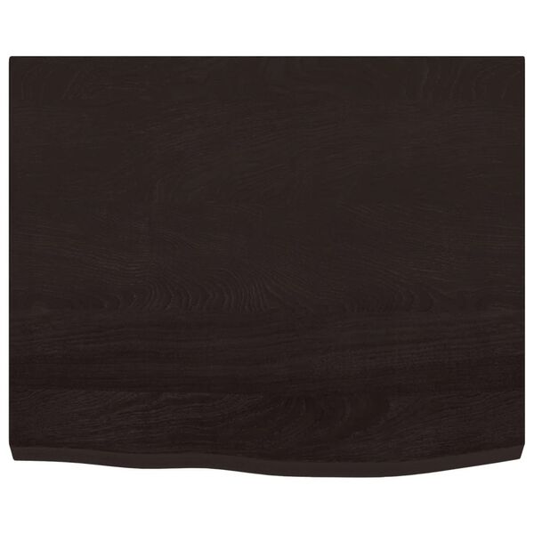 vidaXL Bathroom Countertop Dark Brown 23.6 x 23.6 x (0.8-1.6) " Treated Solid Wood