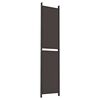 vidaXL 5-Panel Room Divider Brown 98.4"x86.6" Fabric
