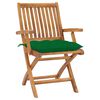 vidaXL Patio Chair Set of 2 Natural Teak Solid Teak Wood Standard