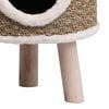 vidaXL Cat House Brown Seagrass, Flakeboard, Plush Durable Cat House