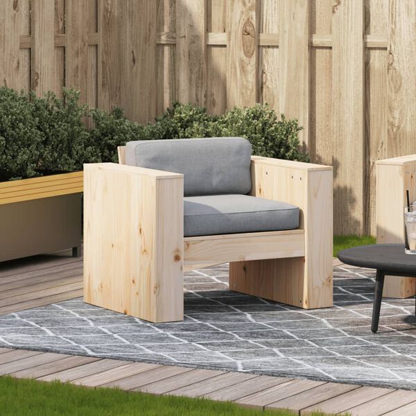 vidaXL Garden Sofa Natural wood Solid pine wood Medium Durable