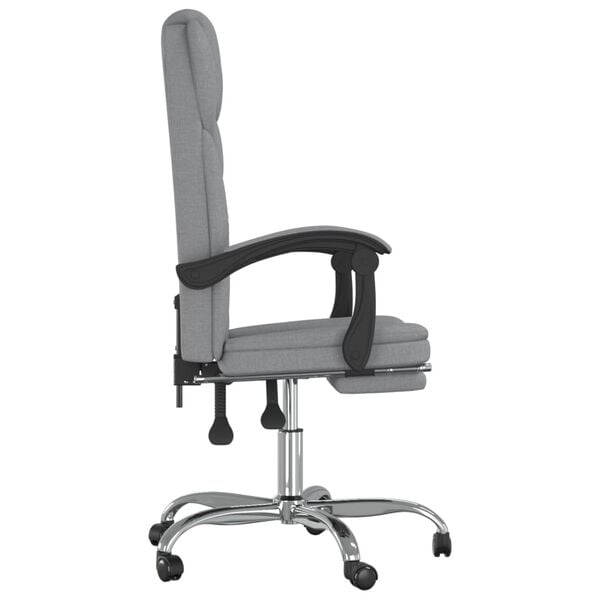 vidaXL Reclining Office Chair Light Grey