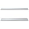 vidaXL Wall Shelf Silver Stainless Steel 29.5 x 11.8 x 1.2 in