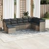 vidaXL Garden Sofa Set Grey PE rattan Large Modular Garden Sofa Set