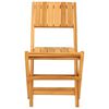 vidaXL Folding Garden Chair Set of 2 Teak Solid Teak Wood Regular