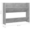 vidaXL Wall Shoe Cabinet Concrete gray Engineered wood Compact