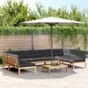 vidaXL Pallet Sofa Set Anthracite Solid acacia wood Large Modular